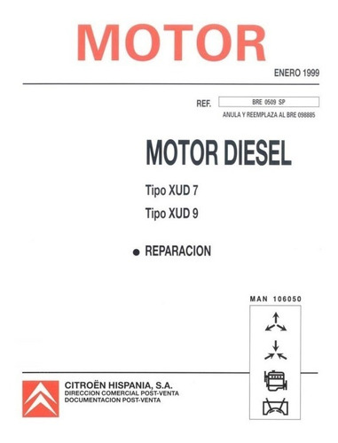 Manual De Taller Reparación Motores Citroën Xud 7 Y Xud 9