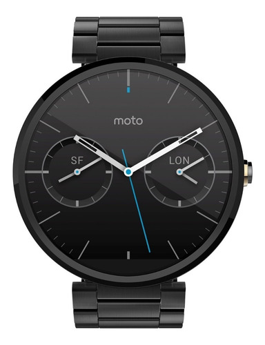 Motorola Moto 360 Smartwatch 46mm Metal Black Negro 23mm
