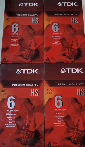 Tdk Premium 6h Videocassette Vhs Nuevo