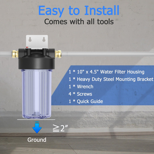 Mewmore Wht10 10x4.5 Alciba De Filtros De Agua De La Casa En