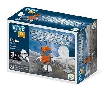 Bloco De Montar Robô Batalha Estelar 34 Peças Click It Cis