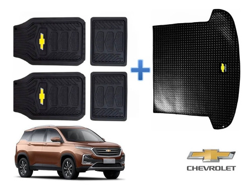 Tapetes Logo Chevrolet + Cajuela Captiva 2021 A 2023 Kit 5pz