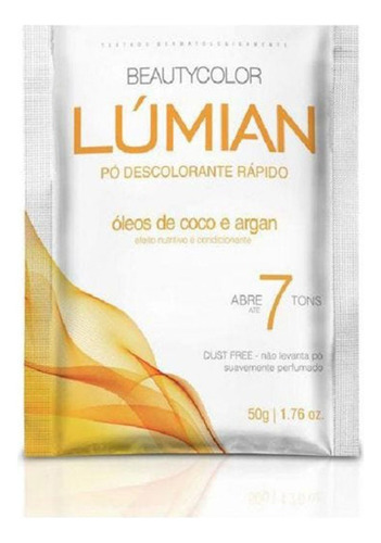 Pó Descolorante Beauty Color Lumian Óleo De Coco E Argan 50g