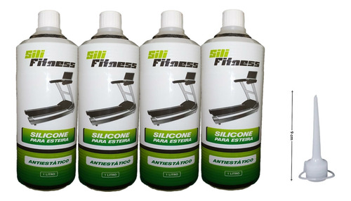 Kit 4 Litros Silicone Lubrificante P/ Esteira Sili Fitness 