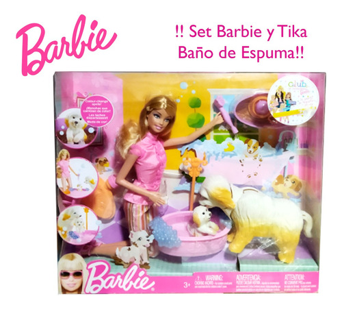 Set Barbie Baño De Espuma Con Perritos Año 2009 Nuevo