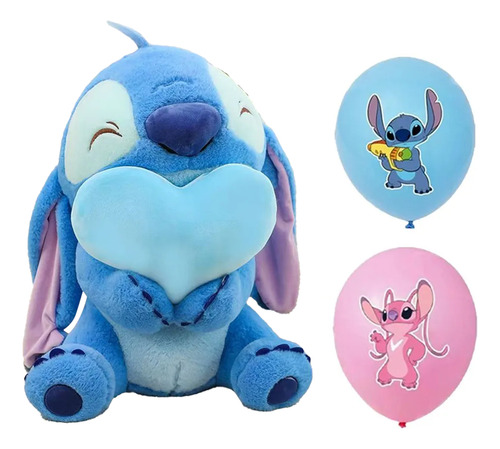 Peluche Stitch 35cm Alto Relleno Lilo & Stitch + 2globos
