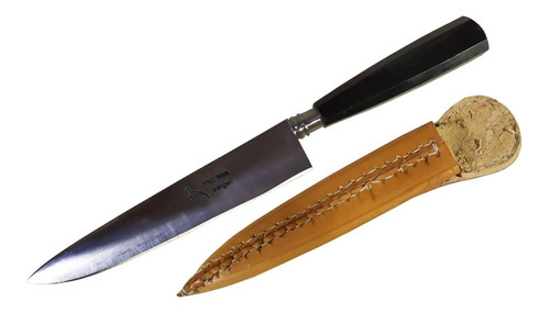 Cuchillo Hoja Acero A, Cabo/urea, Vai/ Cuero Tabla De Regalo