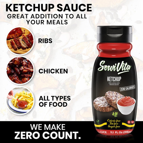 Salsa Ketchup Sin Azúcar Cero Calorías Y Ketchup Sin Grasa,