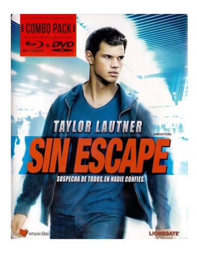 Sin Escape Abduction Taylor Lautner Pelicula Blu-ray + Dvd