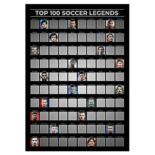 Póster De 100 Mejores Jugadores De Fútbol De Todos Ti...