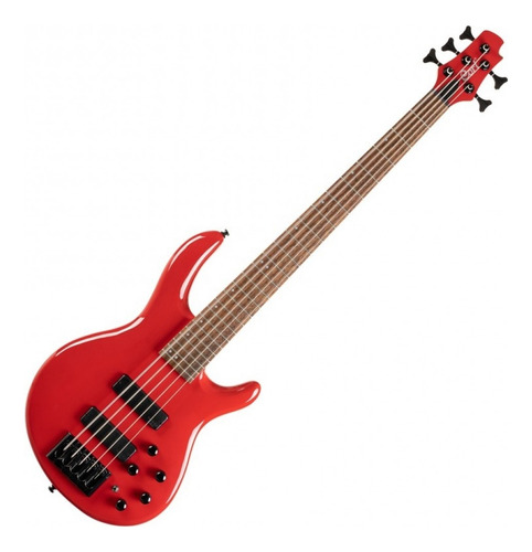 Bajo Electrico Cort c5 deluxe Candy Red 5 Cuerdas Mic Bartolini