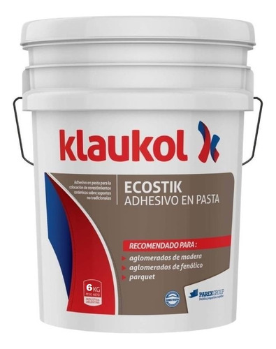 Klaukol Ecostik Pegamento Cerámica Madera Durlock Yeso 6kg