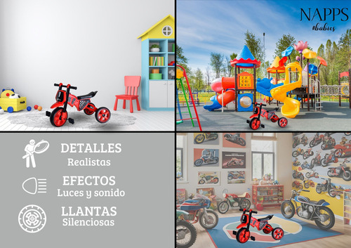 Triciclo Cochecito Infantil Nappsbabies Color Rojo