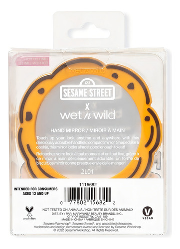 Wet N Wild Espejo De Mano Comegalletas, Galleta Con Chispas Marco Ocre