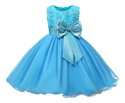 Vestido De Fiesta Para Niños, Princesa, Encaje, Listo Para E