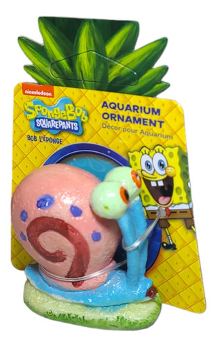 Adorno Resina Caracol Gary Penn Plax Bob Esponja Acuario 