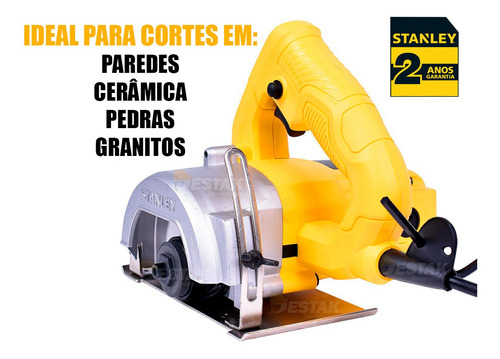 Imagem 6 de 10 de Serra Mármore 220v Stanley 4.1/2 1200w Tipo Makita