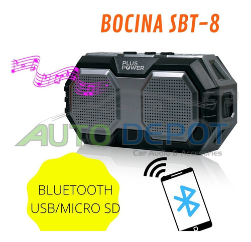 Bocina Portátil Pp-sbt8 Con Bluetooth