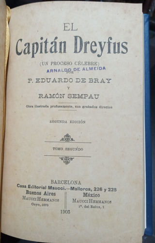 El Capitan Dreyfus 2 Tomos - 1903