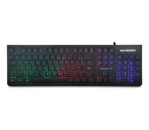 Teclado Gamer Multimidia Black Eagle Preto Fortrek