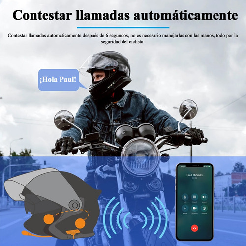A Auricular Bluetooth Manos Libres Para Casco Motocicleta