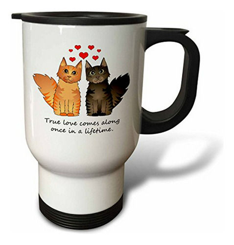 3drose Taza De Viaje  Cute Maine Coon Cats True Love Comes A