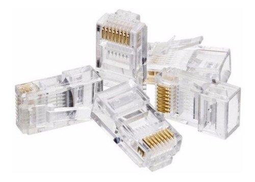 Ficha Plug Rj45 Conector Red Utp Rj 45 Zurich 10 Unidades Doble Contacto