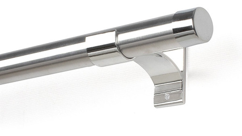Kit Varão Simples Para Cortina 28mm 1,20m Alumínio