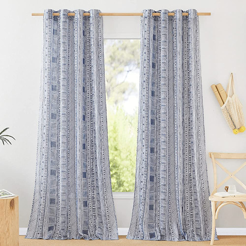 Stangh Print Semi Sheer Curtains - Cortinas De Lino Boho A R