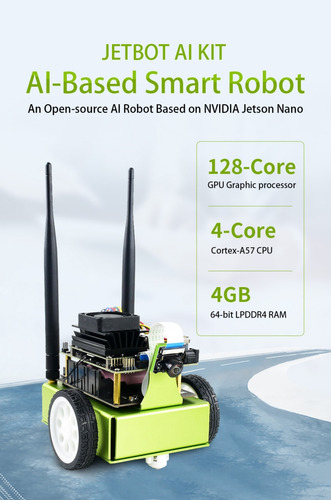 Kit Jetbot Ai De Waveshare, Robot De Inteligencia Artificial