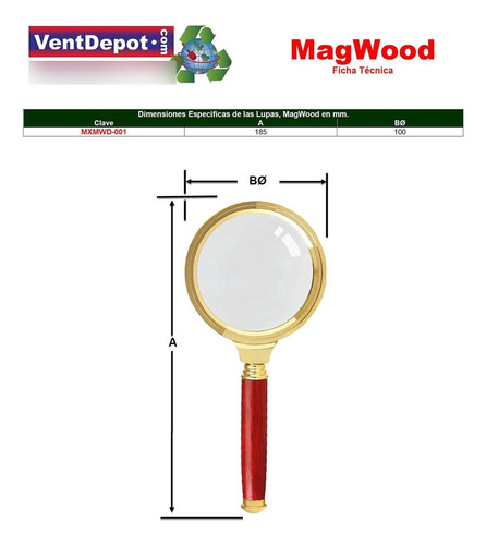 Lupa De Alta Calidad 10x, Mxmwd-004, 4 Pzas, 10x, 100mm, Dor