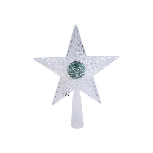 Estrela Acrilica Com Led Color A Bateria 14cm Natal