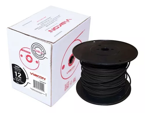 flexible Centrar como eso Cable Thw-2-ls/thhw-ls Calibre 12 Negro 100 M Viakon