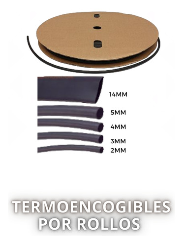 Rollo De 200mts Termoencogible 2:1   2mm 