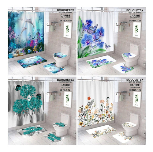 Imagen 8 de 8 de Set De Juego De Baño 3d Con Alfombra....