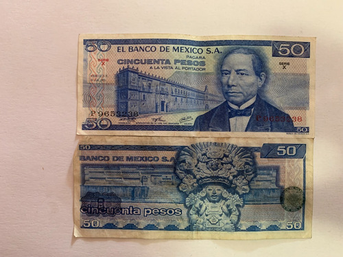 Billetes Mexicanos 50 Pesos De Colección (1973).