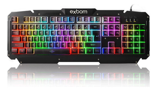 Teclado Gamer Semi Mecânico Usb Abnt2 Iluminado Led Bk-g200