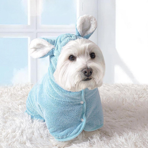 Toalla Para Perros, Albornoz Súper Absorbente Para S Azul