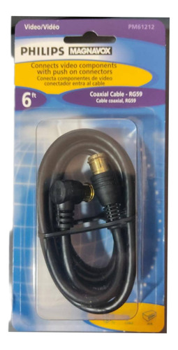 Cable Coaxial Rg59 Original Phillips Magnavox (6ft.)