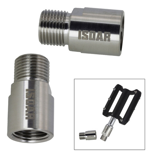 1 Par De Extensores De Pedal De Bicicleta De Acero