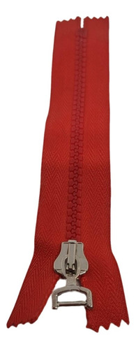 Cierre Diente Perro Largo 15,5 Cm Pack X 5 Unidades Rojo