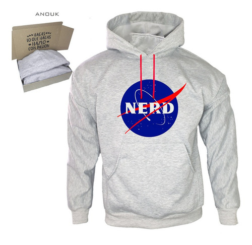 Imagen 4 de 10 de Buzo/hodie Personalizado Nerd Nasa Estampado Unisex Y Niños