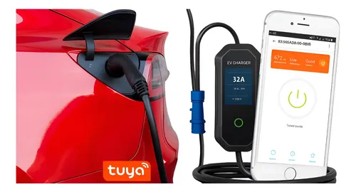 Carregador Portátil Ev 7kw 32a Wifi App Tuya Automotivo