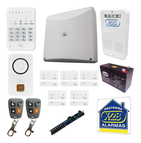 Kit Alarma X28 8 Zonas Inalambrica Magneticos Domiciliaria