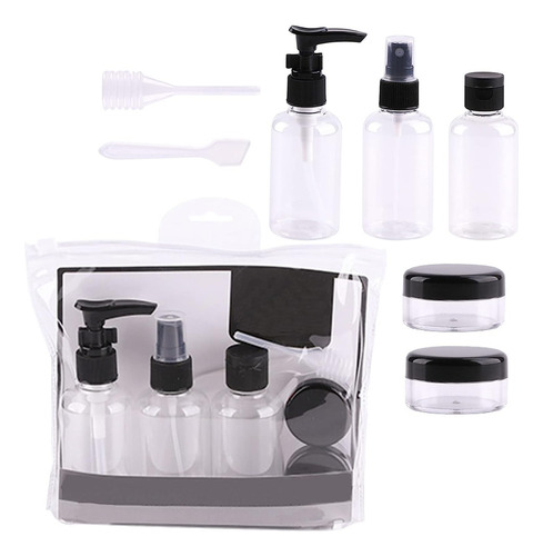 Kit Botellas De Viaje Dispensadores Locion Crema Rellenables