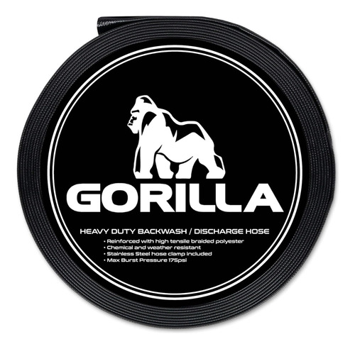 Gorilla Manguera De Retrolavado Para Piscina Con Abrazadera,