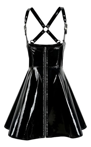 Vestido De Bondage De Pvc Para Mujer, Con Aspecto Húmedo, Di