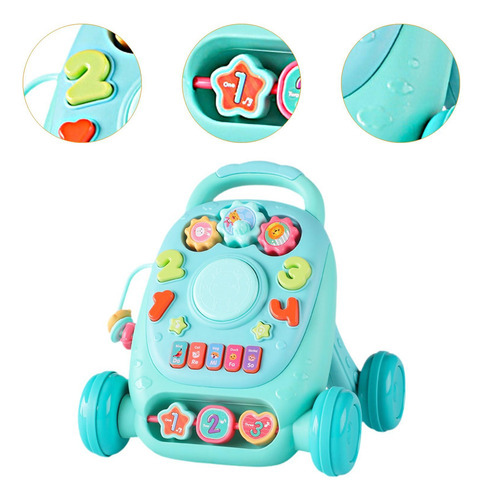 Juguete Para Empujar Para Bebés, Aprendizaje, 6-12 Verde