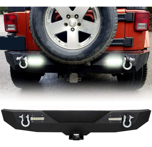 Hecasa Parachoque Trasero Acero Para Jeep Wrangler Jk Anillo