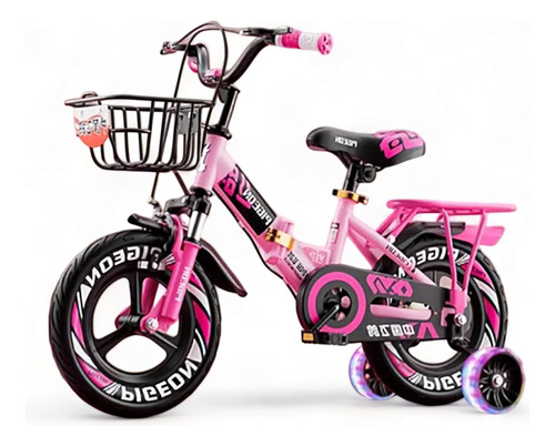 Bicicleta Parta Niños Aro 12 Con Luces Y Plegable Yab2025